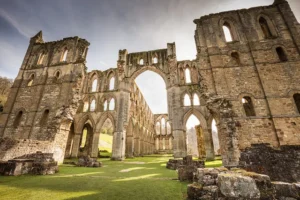 Ruined abbey arches in Yorkshire